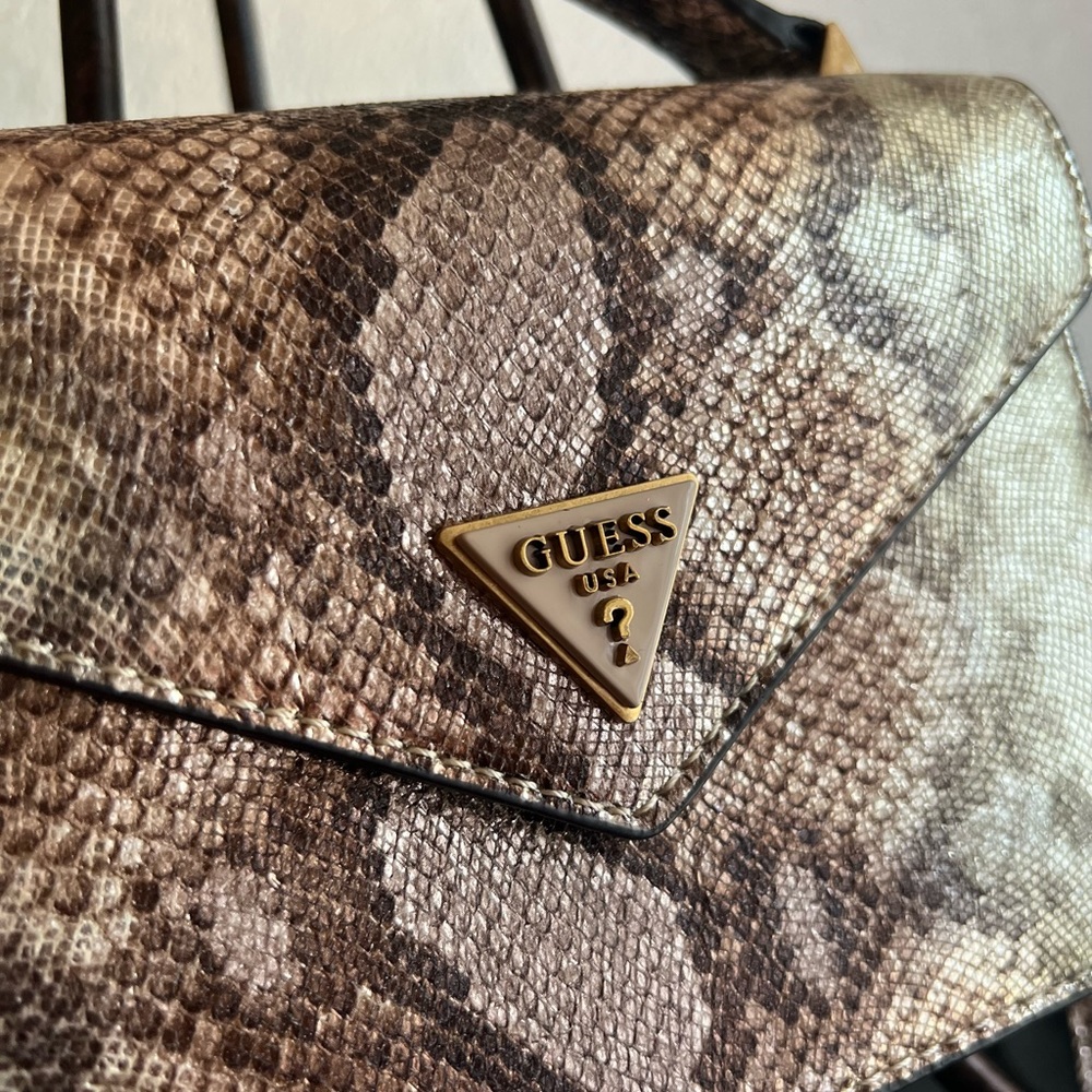 #30 Guess Metallic Python Mini Satchel - image 3